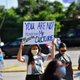 A Native American demonstrator makes an inarguable point.